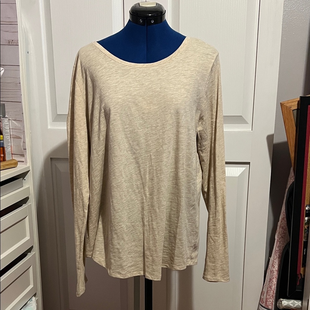 Sonoma Women's Beige Long Sleeve Top